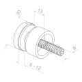 Σύνδεσμος σημειακός για γυαλί 6-12 mm fi 30/13/M8x40 AISI 304 σύστημα επίπεδο χάλκινο 000-481 (3)