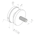 Σύνδεσμος σημειακός για γυαλί 8-17,52 mm fi 50/8/M8x45 AISI 304 επίπεδο σύστημα σατέν 000-477 (3)