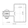 Κλιπ τερματικό για πάνελ φράχτη 60x40 μαύρο GPV-700-12 (3)