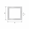 Ορθογώνιος αλουμινένιος σωλήνας 25×100×2 mm – κλειστό προφίλ EN AW-6060, L=2000 mm 001-855 (2)