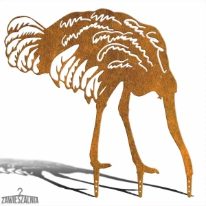 Zawieszalnia – Κηπουρική διακόσμηση Δειλή Στρουθοκάμηλος XXL από χάλυβα corten 92×99 cm