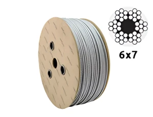Γαλβανισμένο συρματόσχοινο Ø3,0 mm 6×7 με ινώδη ψυχή – πώληση επί μέτρου