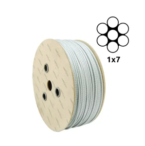 Γαλβανισμένο συρματόσχοινο Ø1,0 mm 1×7 μονόκλωνο – πώληση επί μέτρου
