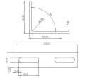 Γωνιακός σύνδεσμος ρύθμισης 65x65mm από ανοξείδωτο χάλυβα 1.4016 PV-08-28 (3)