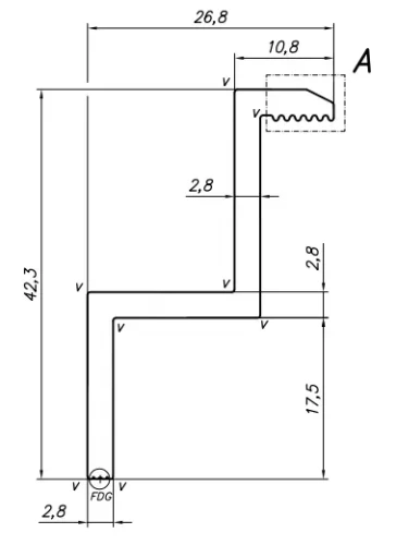 Σφιγκτήρας άκρου H40 Αλουμίνιο 6060 Οπή M8 PV-03-09 (2)