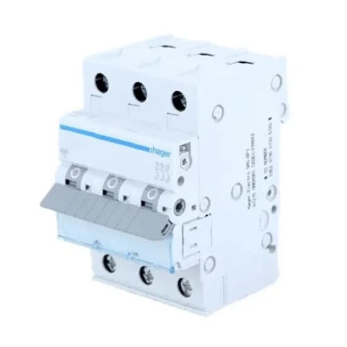 Διακόπτης υπερέντασης HAGER B 10A 3P 6kA MBN310E GPV-401-22