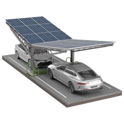 Φωτοβολταϊκό υπόστεγο για 2 οχήματα T Eco 11,4m x 3,3m Ηλιακός χώρος στάθμευσης GPV-101-09