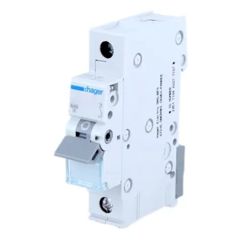 Διακόπτης υπερέντασης B 20A 1P 6kA MBN120E HAGER GPV-401-56
