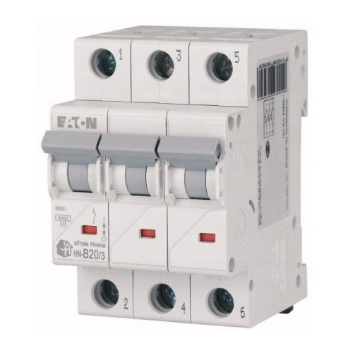 Διακόπτης υπερέντασης B 20A 3P 6kA HN-B20/3 xPole Home 194882 EATON GPV-401-67