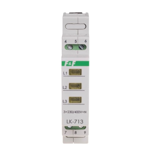 Ενδεικτική λυχνία 3×230 V+N 3xLED 3 χρωμάτων LK-713 K F&F FILIPOWSKI GPV-401-82