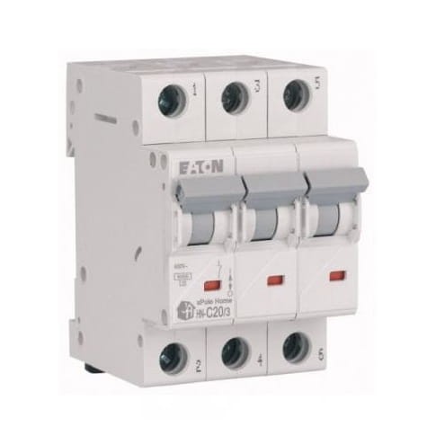 Διακόπτης υπερέντασης C 20A 3P 6kA HN-C20/3 xPole Home 194892 EATON GPV-401-88