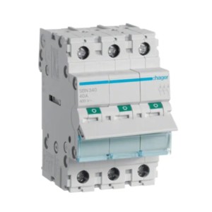 Διακόπτης απομόνωσης 3 φάσεων 3P 40A 400V AC SBN340 HAGER