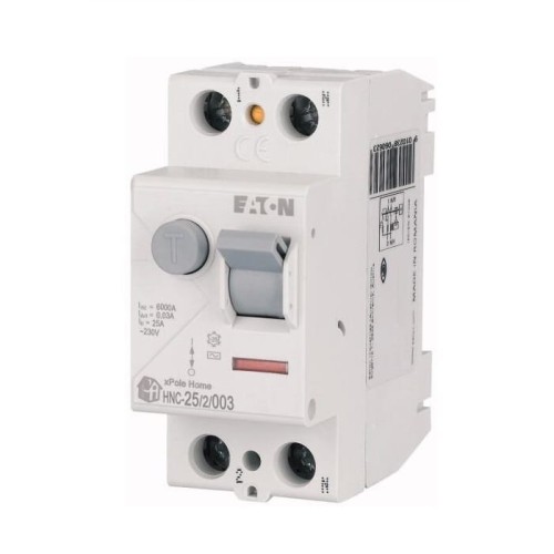 Διακόπτης υπολειπόμενου ρεύματος 2P 40A 6kA 30mA typ AC HNC-40/2/003 xPole Home 194691 EATON GPV-401-124