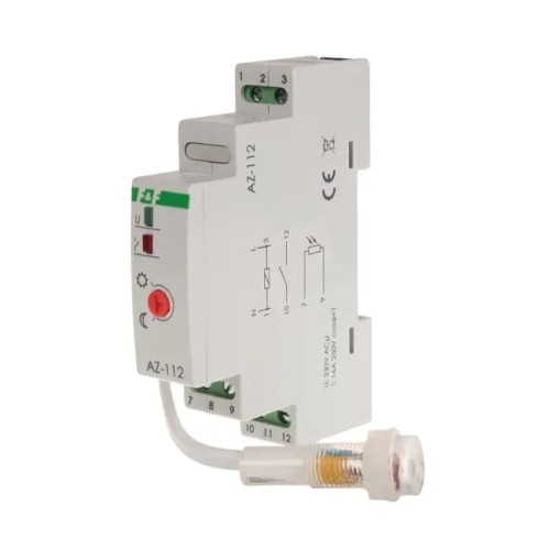 Αυτόματος διακόπτης λυκόφωτος 16A 230V 2-1000 lux IP20/65 DIN AZ-112 F&F FILIPOWSKI GPV-401-146