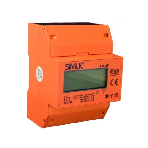 Μετρητής ηλεκτρικής ενέργειας 3 φάσεων 100A SIMLIC LCD-3F/4M 85402010 SIMET GPV-401-149