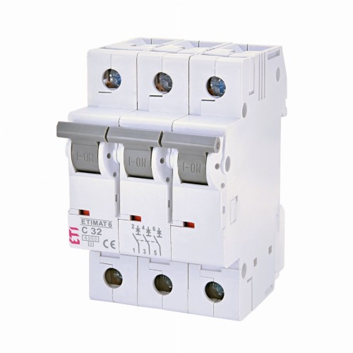 Διακόπτης υπερέντασης C 32A 3P 6kA ETIMAT6 002145519 ETI GPV-401-163
