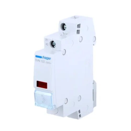 Ενδεικτική λυχνία LED κόκκινο 230VAC SVN122 HAGER GPV-401-183