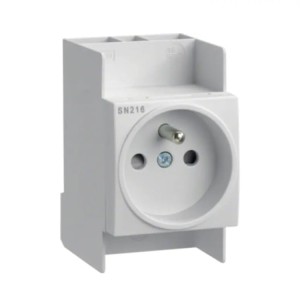 Υποδοχή για σιδηροτροχιά DIN 10-16A 250V καρφίτσες γείωσης βύσματος SN216 HAGER