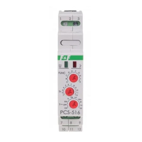 Ρελέ χρονισμού F&F Filipowski 10 λειτουργίες PCS-516UNI GPV-401-217 (2)