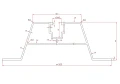 Τραπεζοειδής γέφυρα 33cm H-40 από EPDM για στέγες από τραπεζοειδή λαμαρίνα PV-02-03 (2)