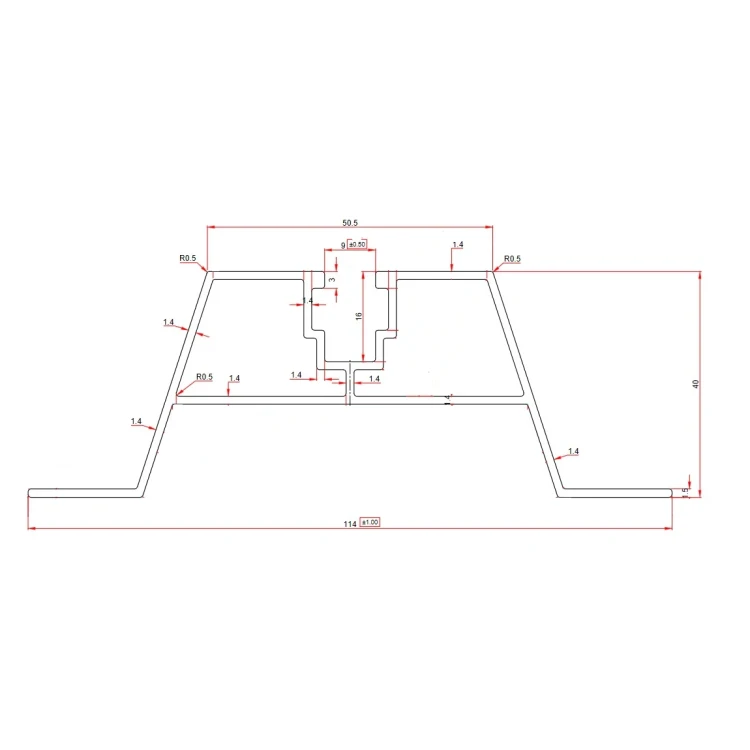 Τραπεζοειδής γέφυρα 60cm H-40 από EPDM για στέγες από τραπεζοειδή λαμαρίνα PV-02-03-03 (2)