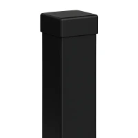 Στύλος περίφραξης 80x80x2 mm, μήκος 2,4 m, μαύρος