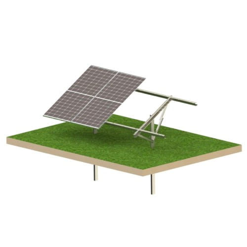 Φωτοβολταϊκή κατασκευή εδάφους Solar KIT T1V Light για 4 πάνελ GPV-T1V-L4 (1)