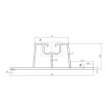 Τραπεζοειδής γέφυρα 33cm H-30 από EPDM για στέγες από τραπεζοειδή λαμαρίνα PV-02-01 (2)
