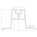 Τραπεζοειδής γέφυρα 33cm H-60 από EPDM για στέγες από τραπεζοειδή λαμαρίνα PV-02-02 (2)