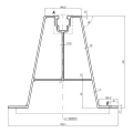 Τραπεζοειδής γέφυρα 33cm H-100 από EPDM για στέγες από τραπεζοειδή λαμαρίνα PV-02-05 (2)