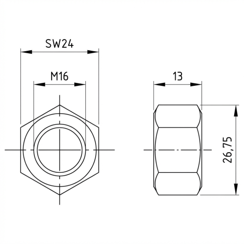 ??????? ????µ??? M16 DIN 934 A4-80 000-073 (3)