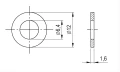 Ροδέλα M6 DIN 125 A4 140 HV 6,4 - 1000 τεμάχια 000-174 (2)