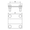 Σύνδεσμος γείωσης 2 πλακών ράβδος ; B έως 40 mm, Ø 20 mm PV-24-03 (2)