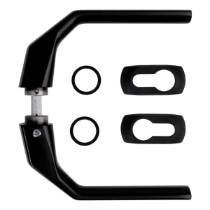 Μαύρη χαλύβδινη χειρολαβή 125×80 mm