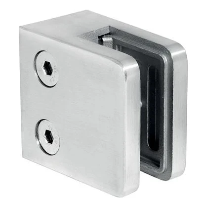 Βάση γυαλιού 45x45x26 mm, γυαλί 6-10,76 mm, AISI 304, επίπεδο σύστημα, σατέν 000-260 (1)