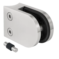 Στήριγμα γυαλιού 50x40x26 mm με πείρο, γυαλί 6-10,76 mm, AISI 304, σύστημα 42,4 mm, σατινέ
