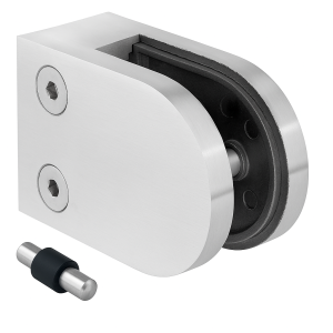 Στήριγμα γυαλιού 50x40x26 mm με pin, γυαλί 6-10,76 mm, AISI 304, επίπεδο σύστημα, σατινέ