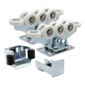 Πακέτο τροχήλιων 80 (8-τροχοί. νάιλον τροχοί) KIT για συρόμενες πύλες με εξαρτήματα