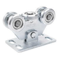 Τροχοφόρο πύλης 80 για συρόμενη πύλη – 5 τροχών, ατσάλινοι τροχοί