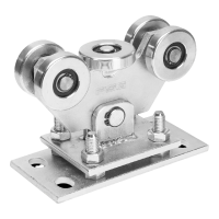 Τρόλεϊ πύλης 80 για συρόμενη πύλη με 5 ατσάλινους τροχούς ρυθμιζόμενο