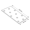 Διάτρητη πλάκα επίπεδος σύνδεσμος PP 2 40x100x2,0 000-359 (3)