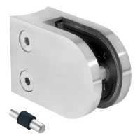 Στήριγμα γυαλιού 50x40x26 mm με pin, γυαλί 6-10,76 mm, AISI 304, σύστημα 42,4, γυαλιστερή επιφάνεια