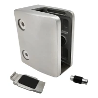 Βάση γυαλιού 12-17,52 mm στήριγμα και pin 65x55x37 mm AISI 304 επίπεδο σύστημα σατέν