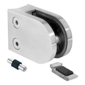 Σύνδεσμος γυαλιού 6-12,76 mm βάση και πείρος 63x45x30 mm AISI 304 σύστημα 42,4 mm σατέν