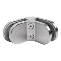 Βάση γυαλιού 6-12,76 mm 90° οβάλ 82x45x30 mm pin AISI 304 σατέν