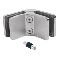 Βάση γυαλιού 6-12,76 mm 90° τετράγωνη 72x45x30 mm pin AISI 304 σατέν