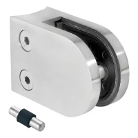 Βάση γυαλιού 6-12,76 mm 63x45x30 mm με pin AISI 304 σύστημα 48,3 mm σατέν