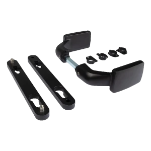 Locinox 3006FIX – μαύρη αλουμινένια χειρολαβή για πύλες και πόρτες