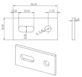 Προσαρμογέας αλουμινίου 40x80x5 PV-07-05 (2)