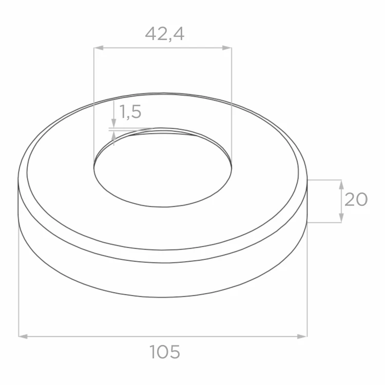 Γωνιακός στύλος κάγκελου για γυαλί φ42,4x1060/1102,4mm 4 λαβές σατινέ 000-559 (4)